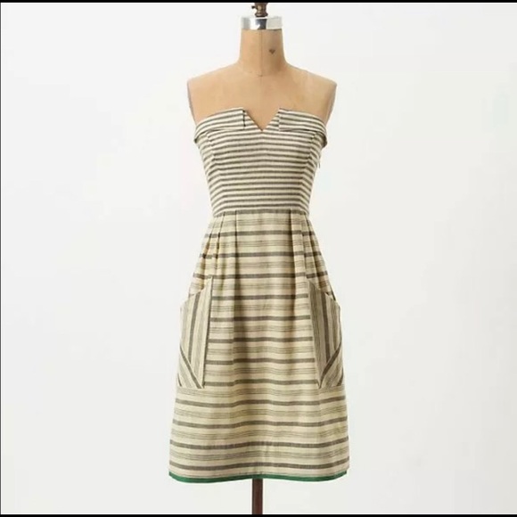 Maeve Anthro Changing Stripes Dress Linen Pockets - Picture 11 of 11